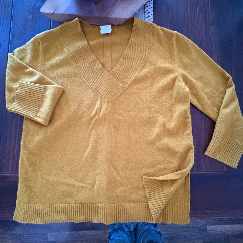 Anthropologie Golden Knit Top